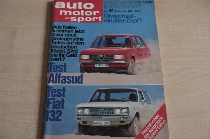 Deckblatt Auto Motor und Sport (24/1972)